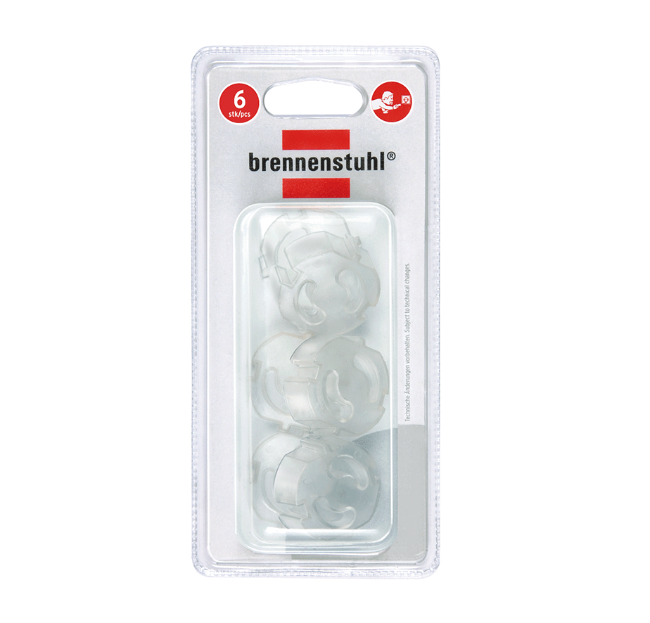 Brennenstuhl BCR1130 Τάπες Ασφαλείας για Πρίζες Σούκο Σετ 6 Τεμ