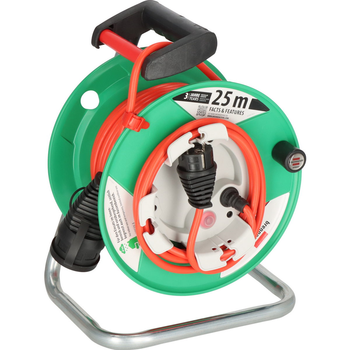 Brennenstuhl Garant G 1098550001 IP44 Μπαλαντέζα Ρεύματος Σε Καρούλι Με Καλώδιο H05VV-F 3G1,5 x 23mtr