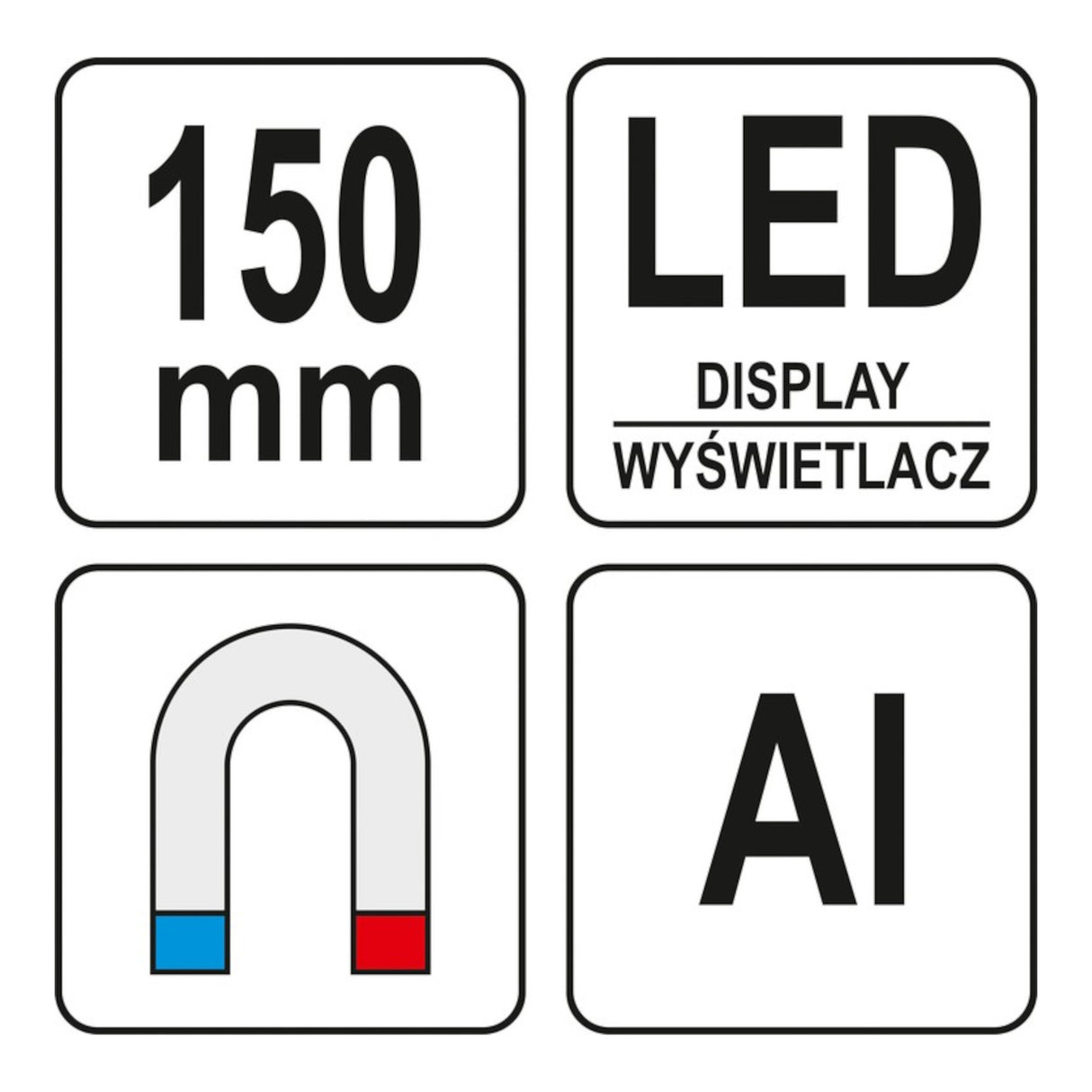 Yato YT-30395 ΑΛΦΑΔΙ ΨΗΦΙΑΚΟ LED 150MM