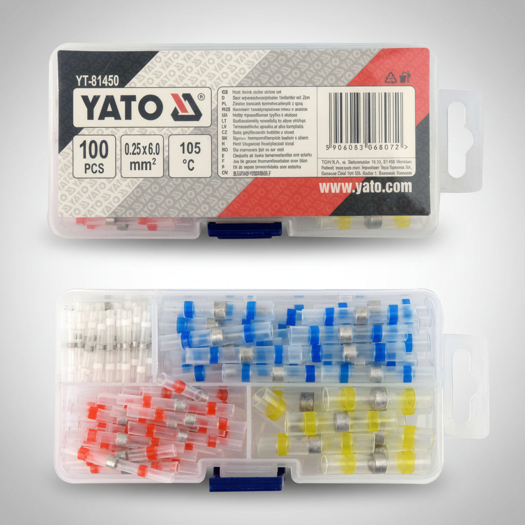 Yato YT-81450 Θερμοσυστελλόμενα με Κόλλα 0,256mm² Σετ 100 Τεμ