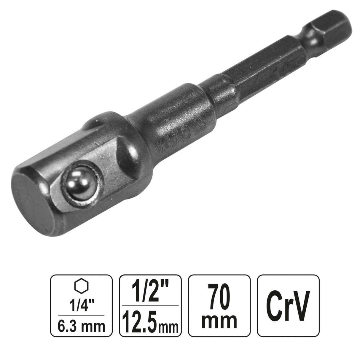 Yato YT-04627 Αντάπτορας για Καρυδάκια 1/2 70mm