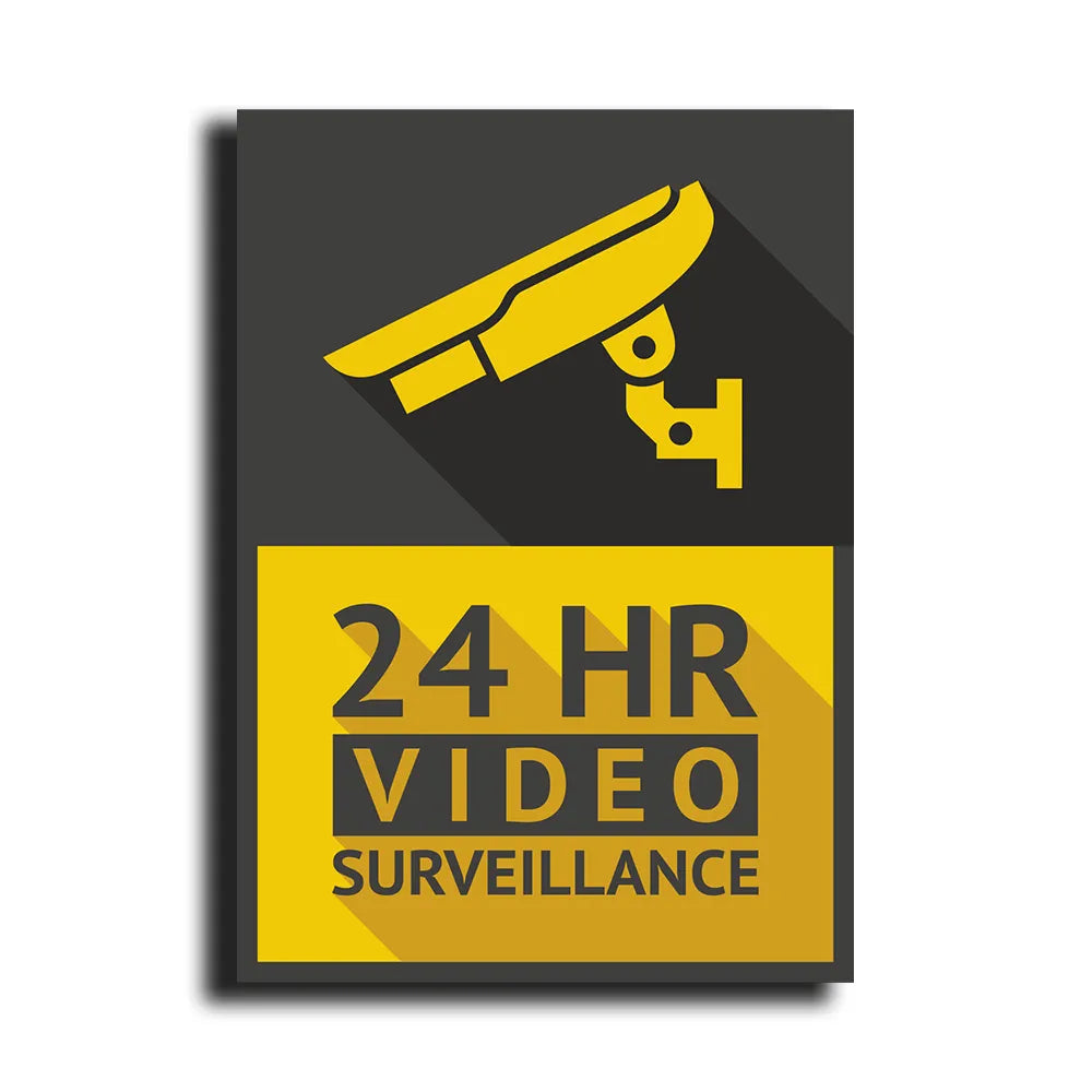 Πινακίδα Σήμανσης Παρακολούθησης Aκρυλικό Plexiglass "Ο ΧΩΡΟΣ ΠΑΡΑΚΟΛΟΥΘΕΙΤΑΙ” Bronze 200mm x 290mm