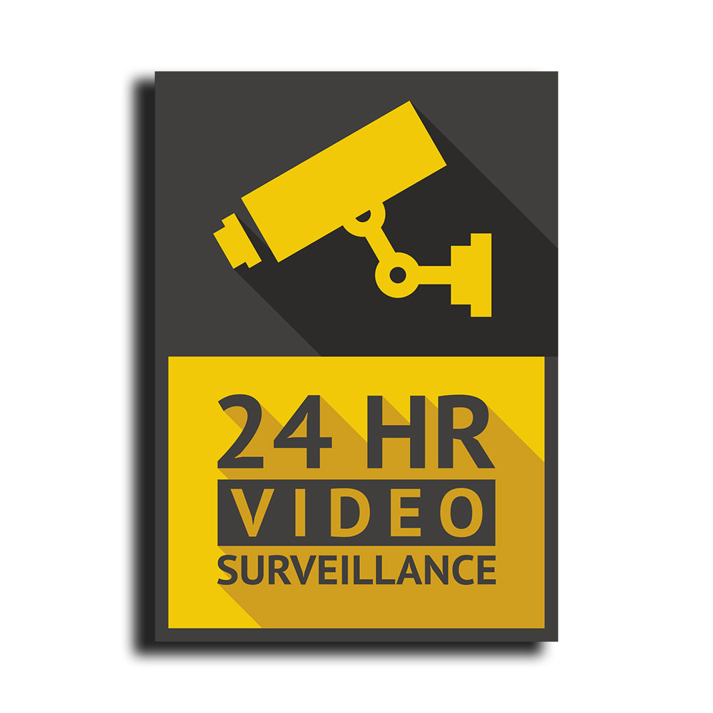 Πινακίδα Σήμανσης Παρακολούθησης Aκρυλικό Plexiglass "Ο ΧΩΡΟΣ ΠΑΡΑΚΟΛΟΥΘΕΙΤΑΙ” Bronze 200mm x 290mm