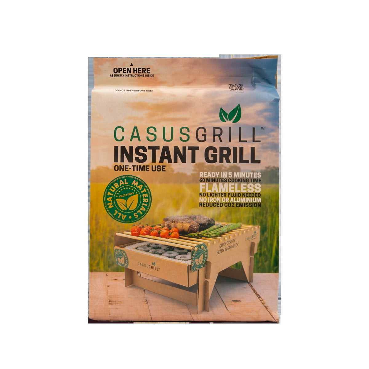 CasusGrill Οικολογική Βιοδιασπώμενη Ψησταριά ΒΒQ Μιάς Χρήσης