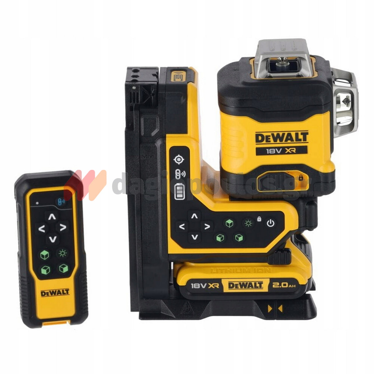 DeWalt DCLE34035D1-QW Laser Αυτορρυθμιζόμενο Με 3 Γραμμές 360 Μοίρες Πράσινης Δέσμης 18V Li-Ion XR Και Τηλεχειριστήριο