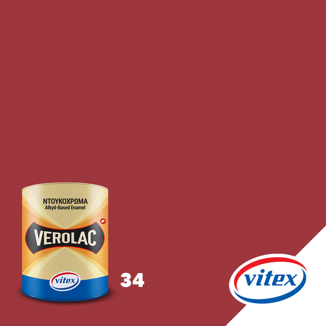 Vitex Verolac Αλκυδικό Χρώμα Διαλυτικού Για Ξύλα & Μέταλλα 750ml 34