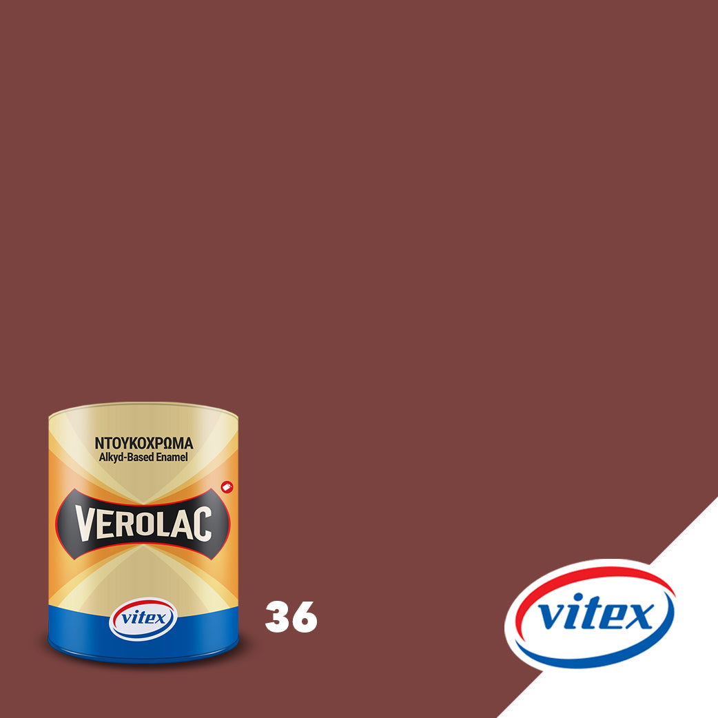 Vitex Verolac Αλκυδικό Χρώμα Διαλυτικού Για Ξύλα & Μέταλλα 750ml 36