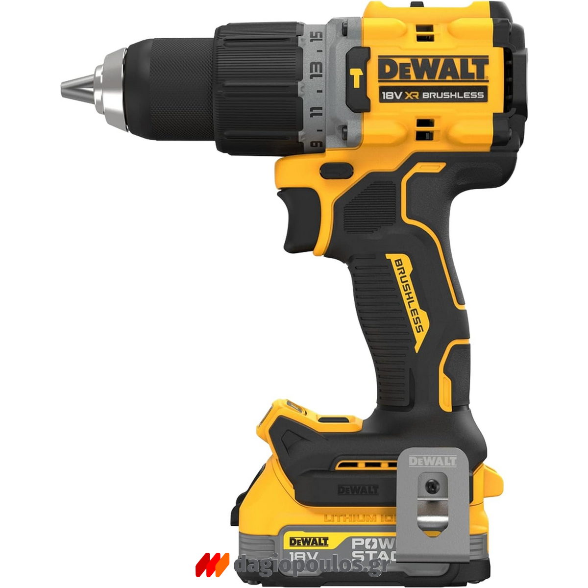 DeWalt DCD805E2T Brushless Δραπανοκατσάβιδο Κρουστικό Μπαταρίας 18.0V Li-Ion Με 2 Μπαταρίες 1.7Ah & Βαλίτσα Powerstack