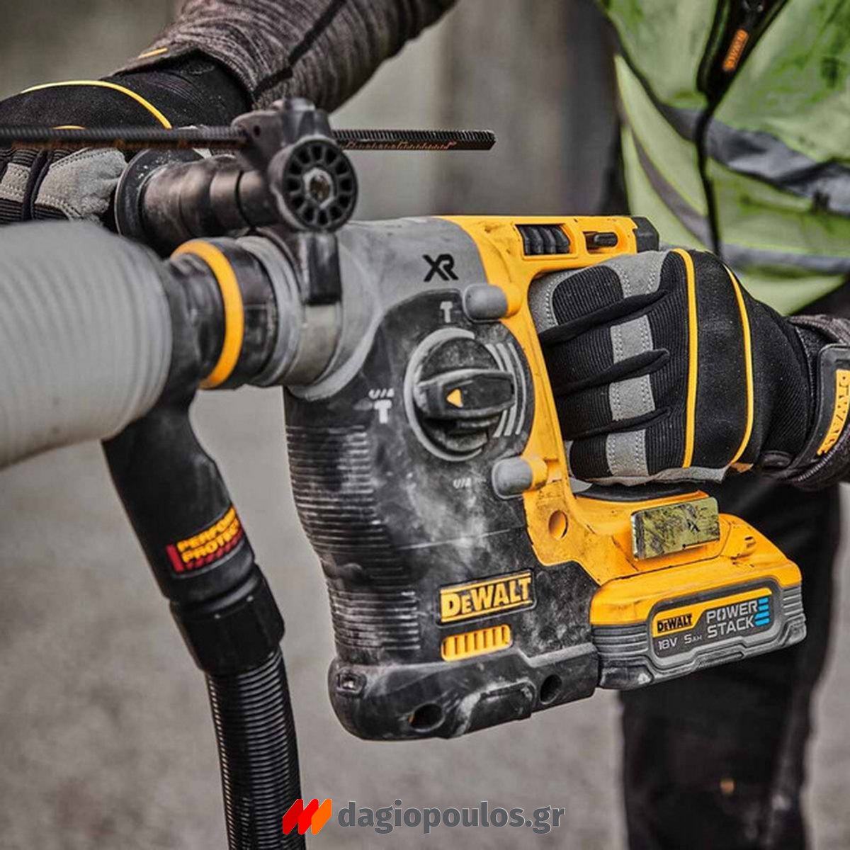DeWalt DCH273H2T-QW SDS Plus Brushless Σκαπτικό Περιστροφικό Πνευματικό Πιστολέτο 18V Li-Ion Με 2 Μπαταρίες 5.0Ah Powerstack & Βαλίτσα T-Stak