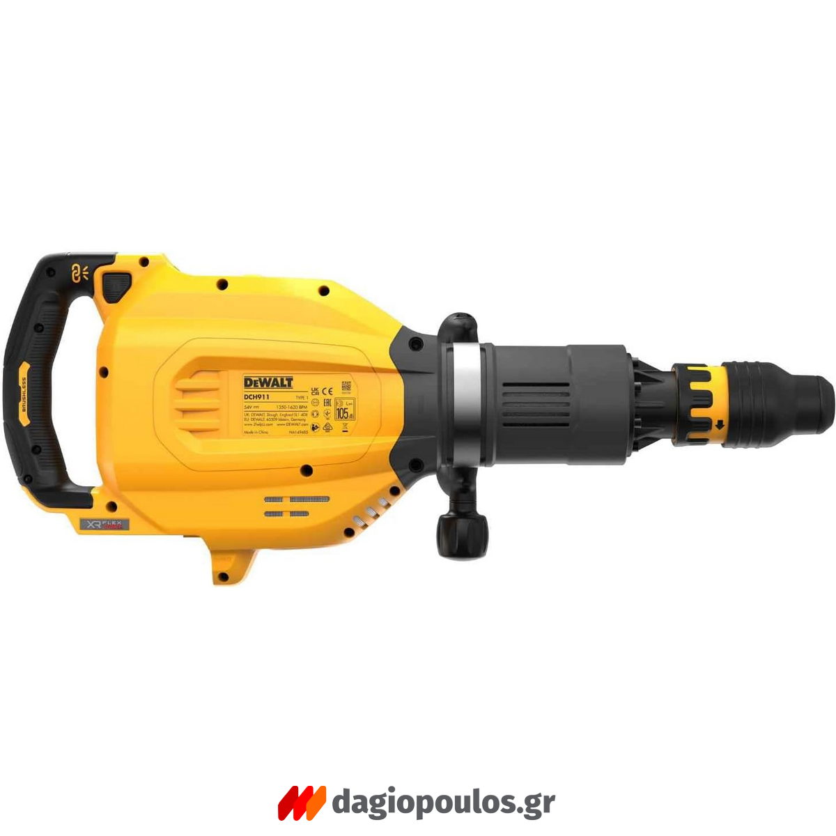 DeWalt DCH911NK-XJ SDS Max Brushless Κατεδαφιστικό Σκαπτικό Πνευματικό Πιστολέτο Μπαταρίας 54V LiIon 27J 12.3kg