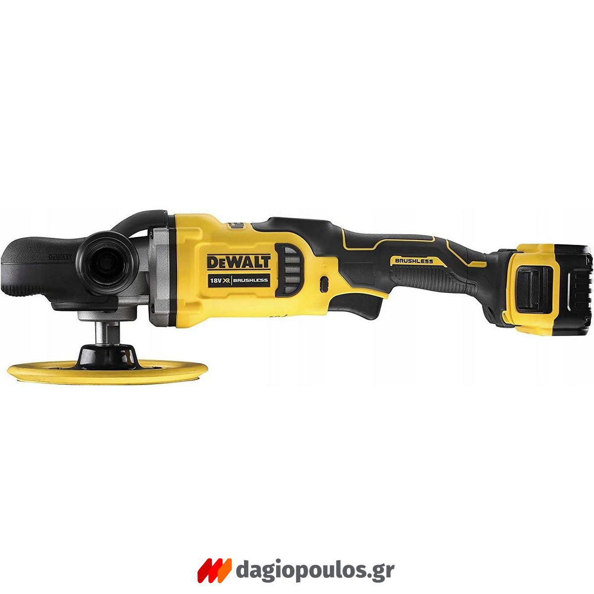 DeWalt DCM849N-XJ Brushless Αλοιφαδόρος Στιλβωτής Μπαταρίας 18V Li-Ion 180mm SOLO Ρυθμιζόμενος