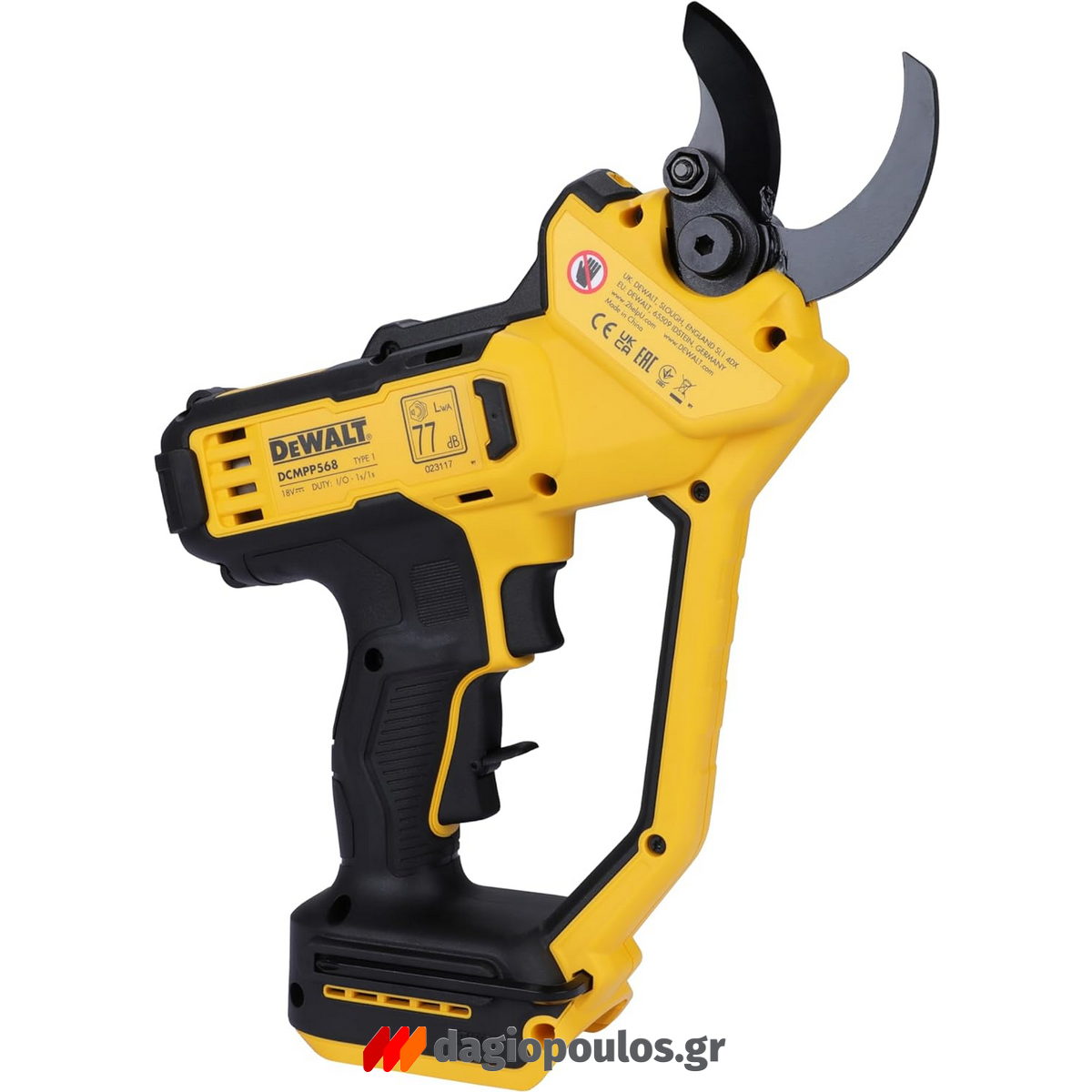 DeWalt DCMPP568N-XJ Brushless Ψαλίδι Κλάδου 18V Li-Ion Solo