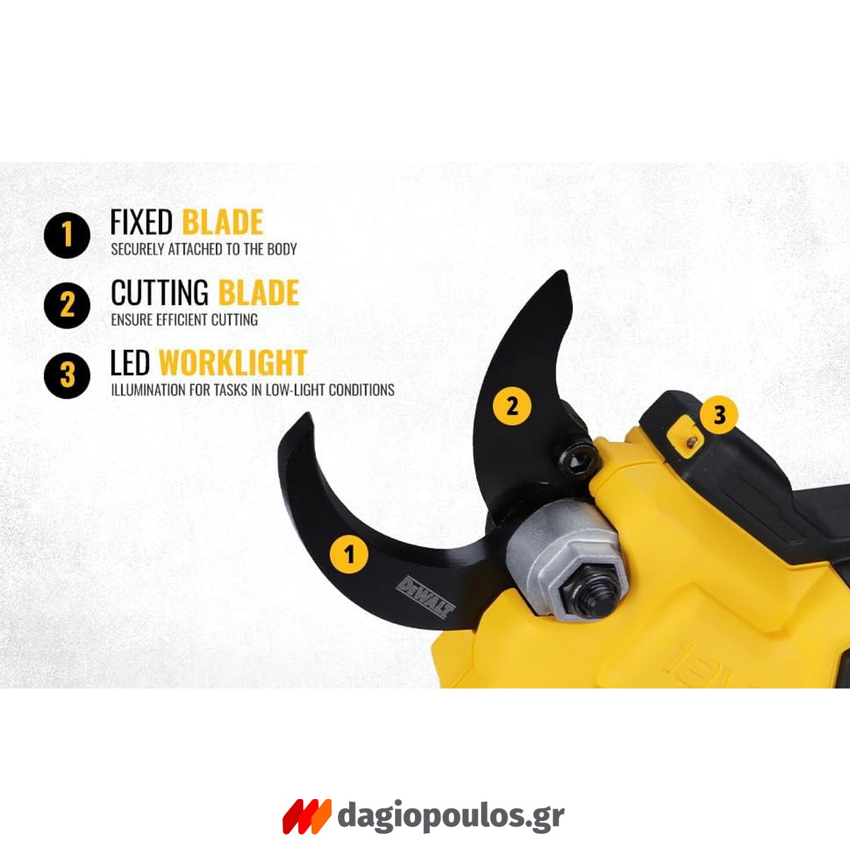 DeWalt DCMPP568N-XJ Brushless Ψαλίδι Κλάδου 18V Li-Ion Solo