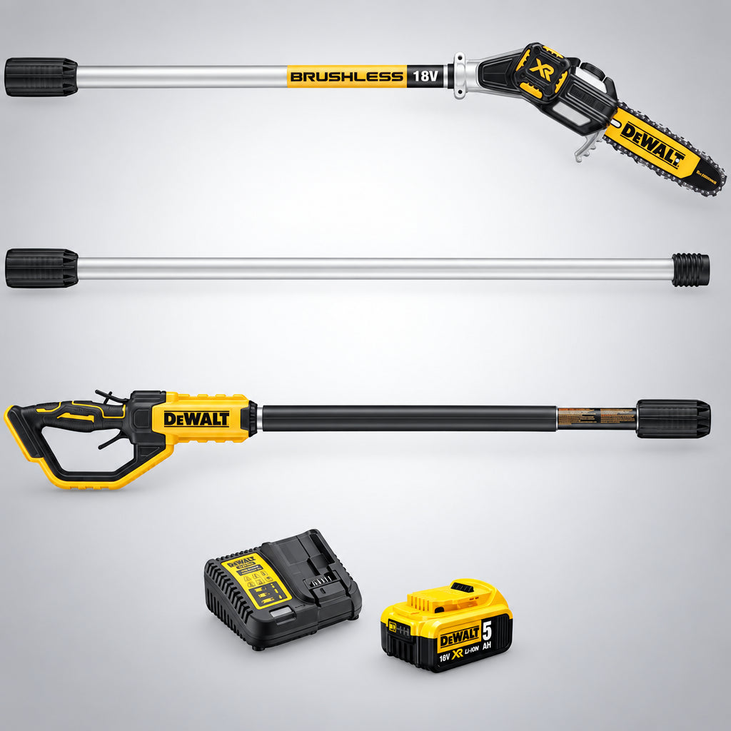 DeWalt DCMPS567P1-QW Brushless Τηλεσκοπικό Αλυσοπρίονο (Κονταροπρίονο) XR Li-Ion 18V 20cm Με Μπαταρία 5.0Ah
