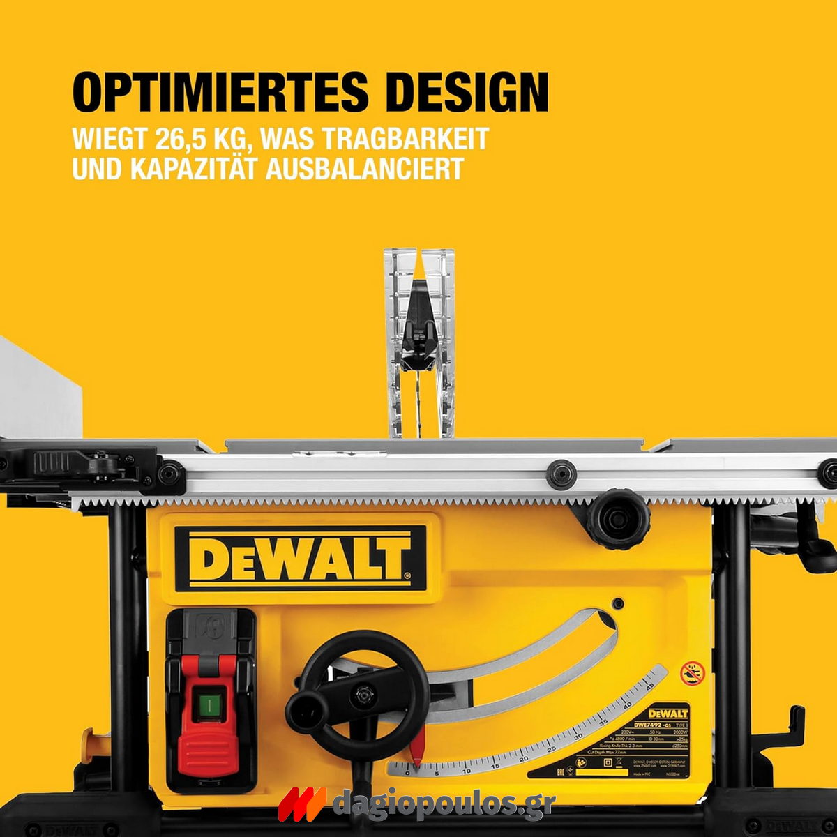 Dewalt DWE7492-QS Ηλεκτρικό Δισκοπρίονο Πάγκου 2000W 250mm