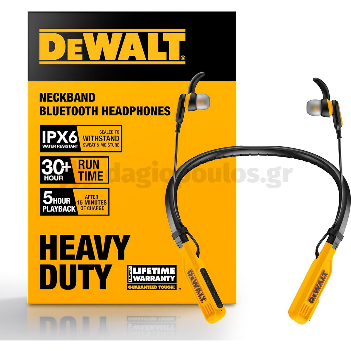 DeWalt 1902091DWG Bluetooth Ασύρματα Ακουστικά Λαιμού PRO