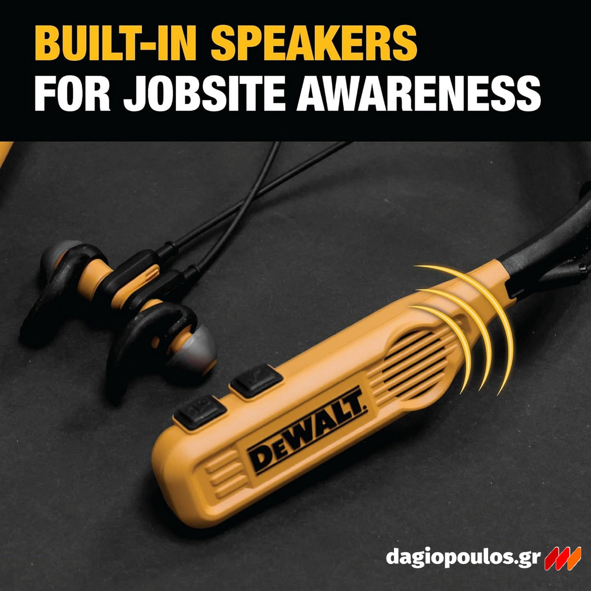 DeWalt 1902093DWG Ασύρματα Ακουστικά Pro Max με Στήριξη Λαιμού