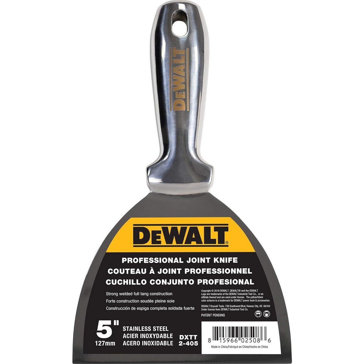 DeWalt 2-405 Stainless Steel Σπάτουλα Στόκου με Ηλεκτροσυγκολλημένη Λαβή 5″ / 125mm