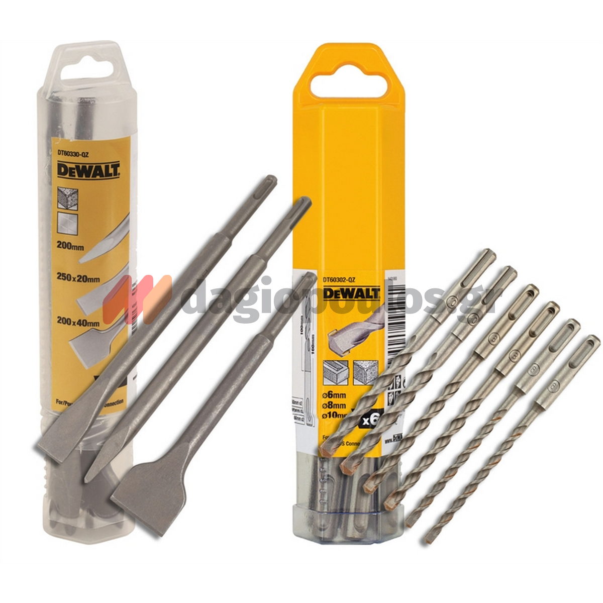 DeWalt D25134KP-QS SDS Plus Ηλεκτρικό Πνευματικό Πιστολέτο 2.8J 800W & Βαλίτσα T-Stak EXTRA Τσοκ Εξαρτήματα