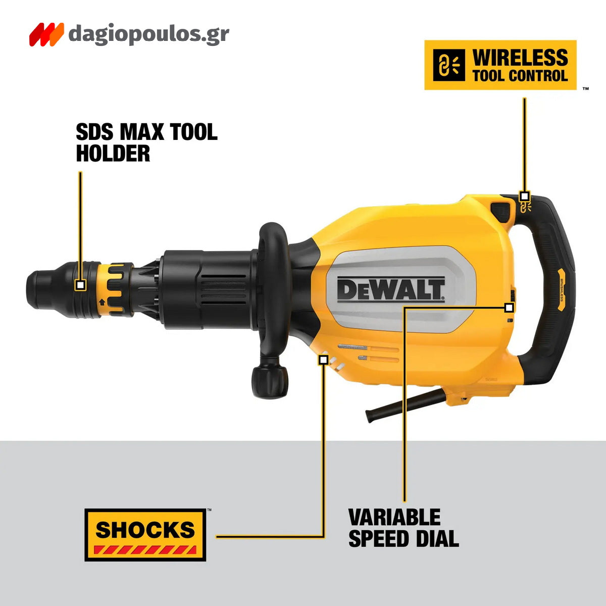 DeWalt D25911K-QS SDS Max Brushless demolition hammer 1700W 27.0J 11Kg