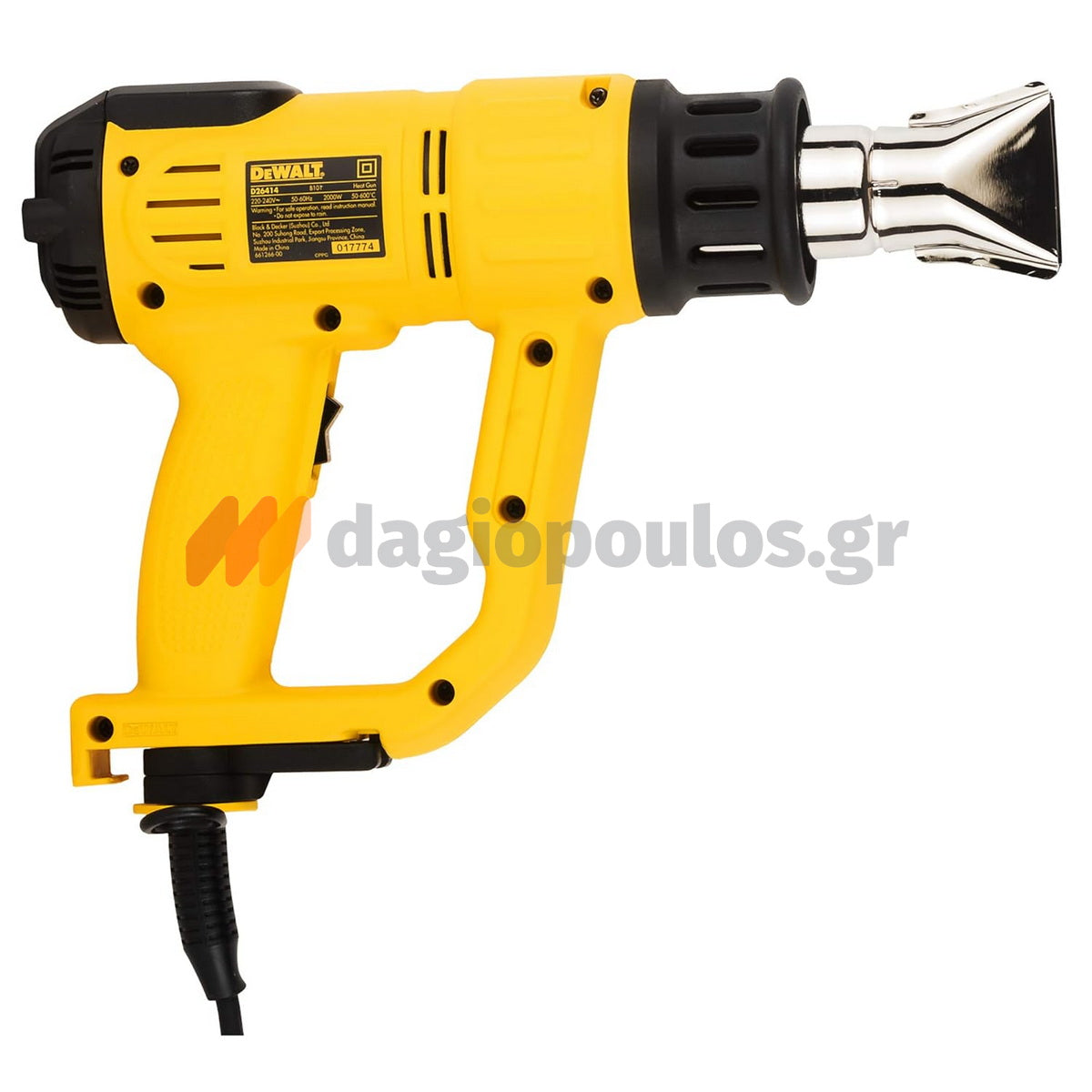 DeWalt D26414-GB Ηλεκτρικό Πιστόλι Θερμού Αέρα Με Ψηφιακή Οθόνη 2000W Ρυθμιζόμενο