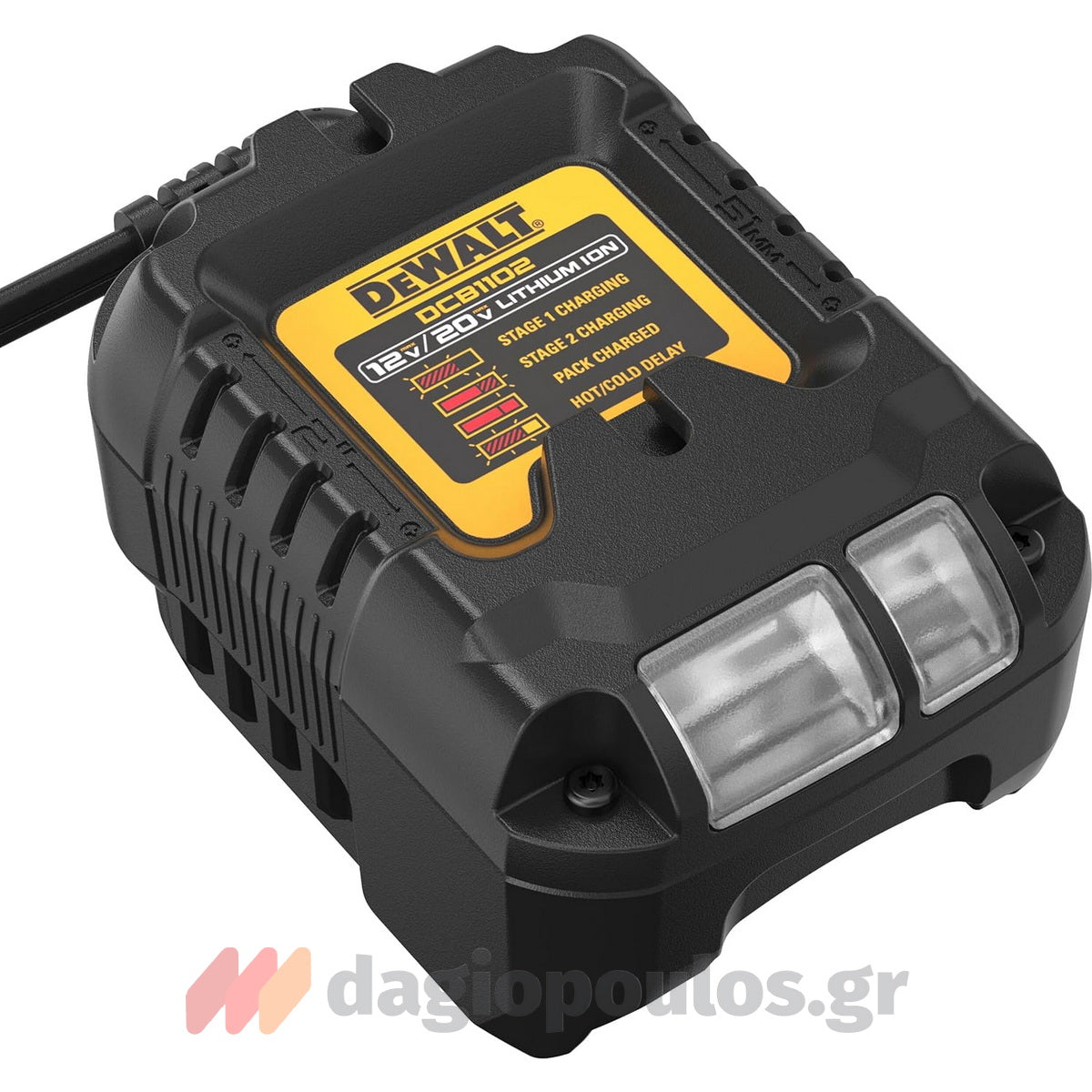 DeWalt DCB1102Ε2-QW Συλλογή Φορτιστής DCB1102 12-18V Με 2 Μπαταρίες DCBP034 18V Li-Ion Powerstack 1.7Ah