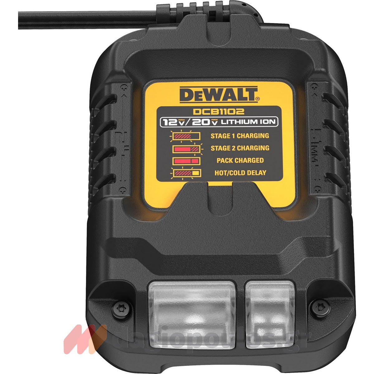 DeWalt DCB1102Ε2-QW Συλλογή Φορτιστής DCB1102 12-18V Με 2 Μπαταρίες DCBP034 18V Li-Ion Powerstack 1.7Ah