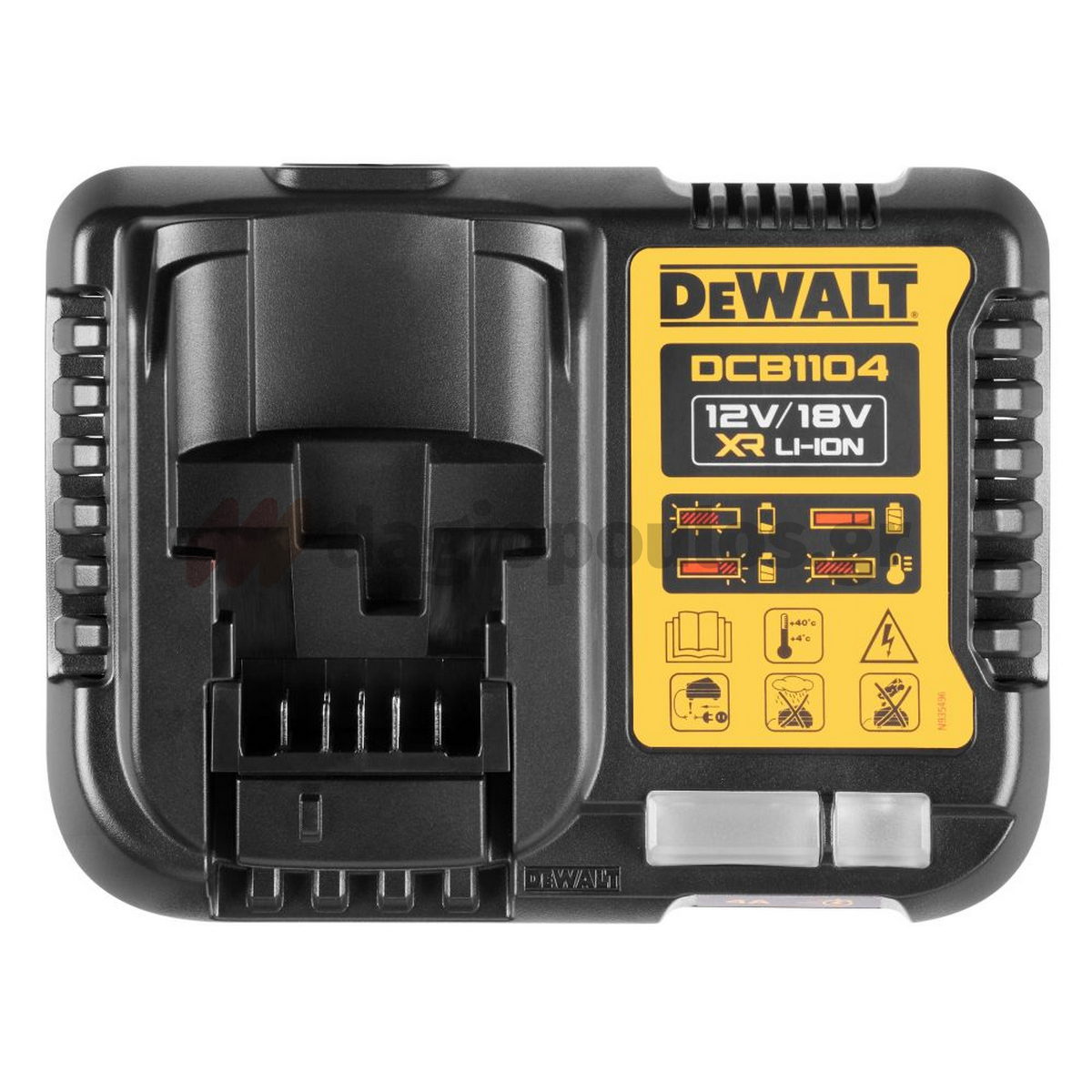 DeWalt DCB1104P2-QW Συλλογή Φορτιστής DCB1104 12-18V Με 2 Μπαταρίες DCB184 18V Li-Ion 5.0Ah
