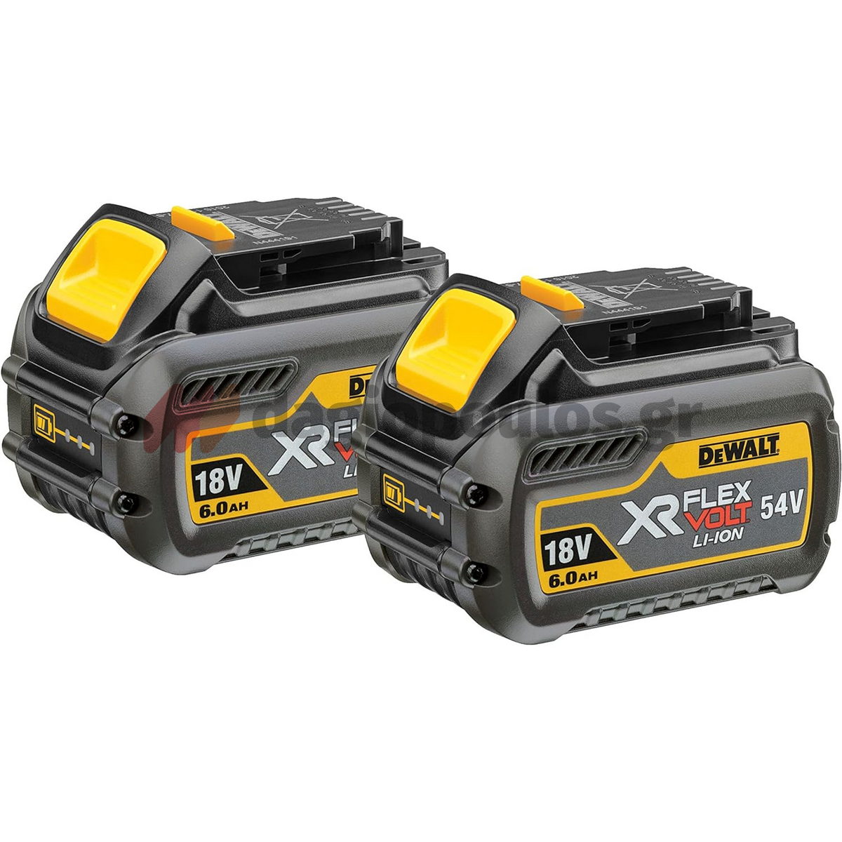 DeWalt DCB132T2-QW Σετ Ταχυφορτιστής Διπλής Θύρας DCB132 XR FLEXVOLT 18-54V 4A Με 2 Μπαταρίες DCB546 18V-54V Li-Ion XR Flexvolt 6.0Αh