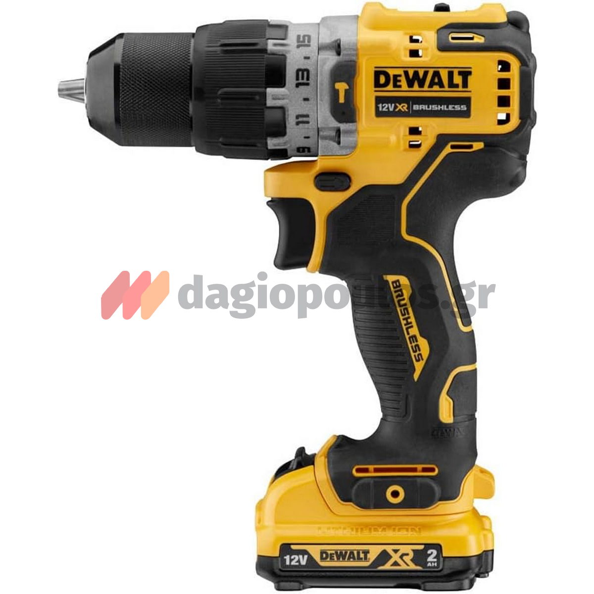 DeWalt DCD706D2-QW Brushless Κρουστικό Δραπανοκατσάβιδο Μπαταρίας 12V Li-Ion Με 2 Μπαταρίες 2.0Ah & Βαλίτσα T-Stak