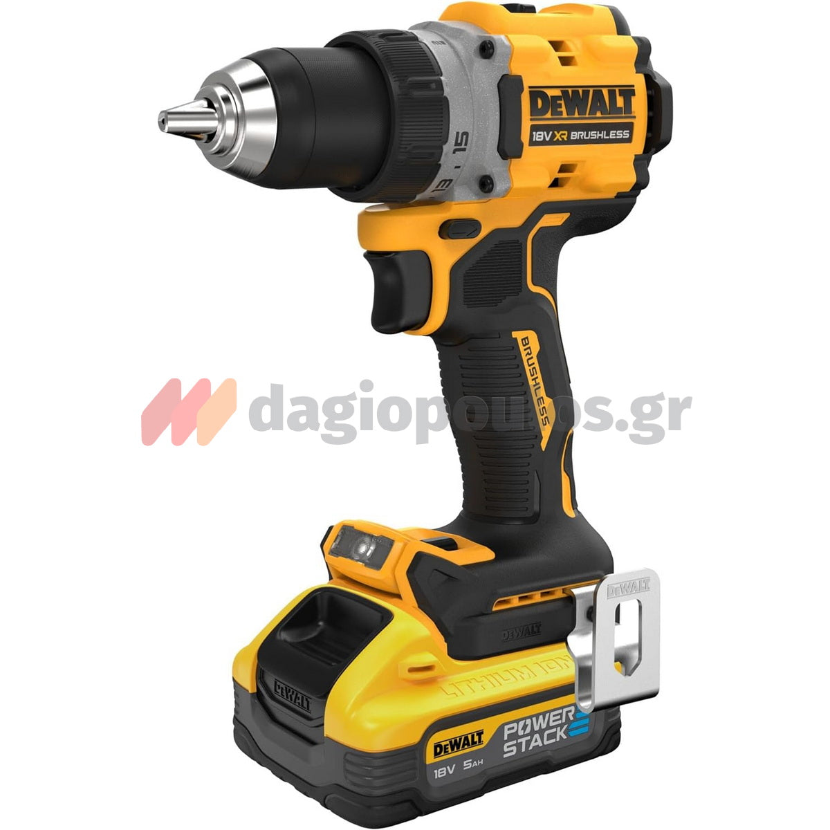 DeWalt DCD800H2T-QW Brushless Δραπανοκατσάβιδο Μπαταρίας 18V Li-Ion Με 2 Μπαταρίες 5.0Ah & Βαλίτσα T-Stak