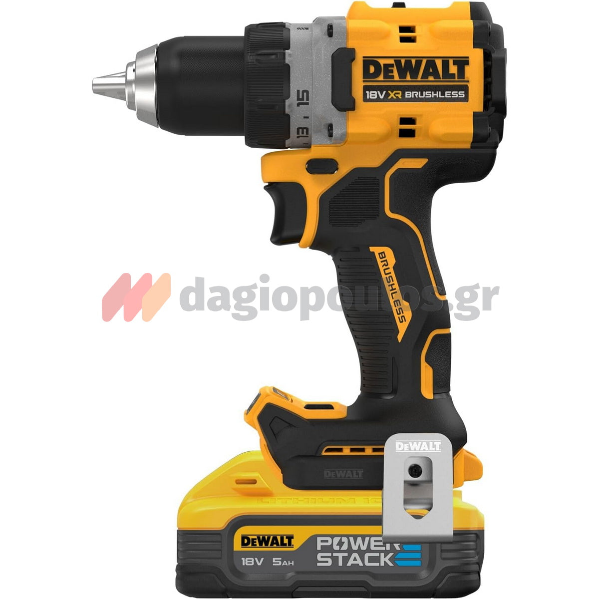 DeWalt DCD800H2T-QW Brushless Δραπανοκατσάβιδο Μπαταρίας 18V Li-Ion Με 2 Μπαταρίες 5.0Ah & Βαλίτσα T-Stak