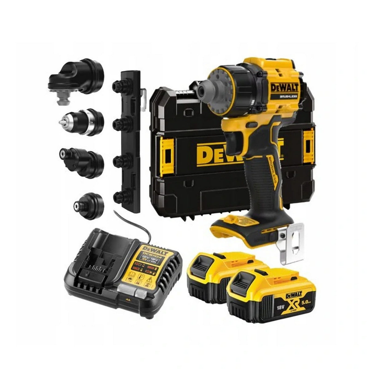 DeWalt DCD803P2T-QW Brushless Δραπανοκατσάβιδο Μπαταρίας Πολλαπλών Κεφαλών 18V Li-Ion Με 2 Μπατ.5.0Ah - Βαλίτσα T-STAK
