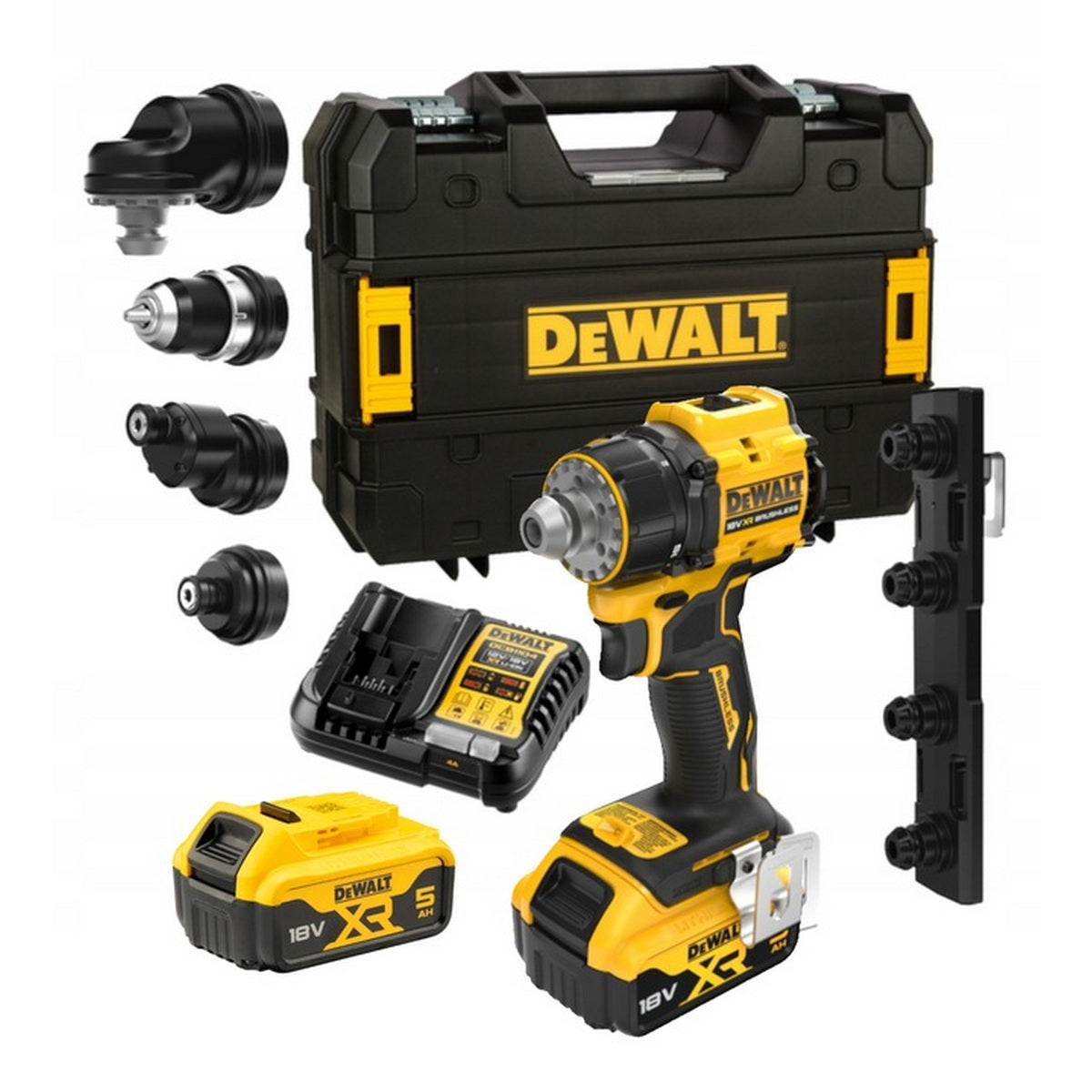 DeWalt DCD803P2T-QW Brushless Δραπανοκατσάβιδο Μπαταρίας Πολλαπλών Κεφαλών 18V Li-Ion Με 2 Μπατ.5.0Ah - Βαλίτσα T-STAK