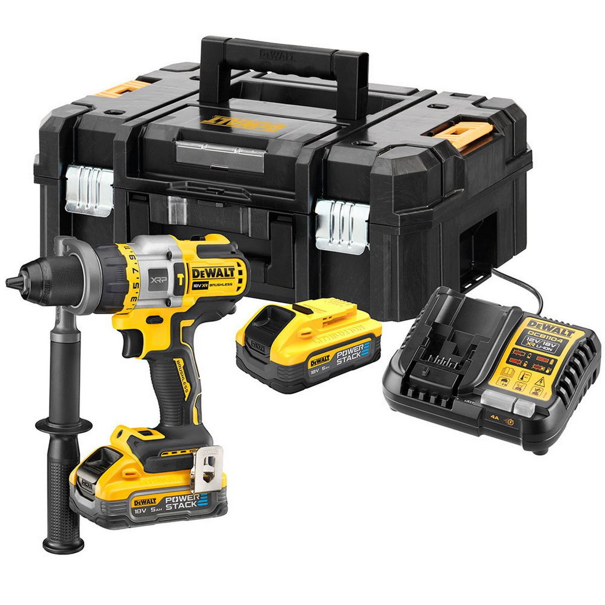 DeWalt DCD999H2T Brushless Κρουστικό Δραπανοκατσάβιδο Μπαταρίας 18V Li-Ion Με 2 Μπαταρίες 5.0Ah & Βαλίτσα T-Stak