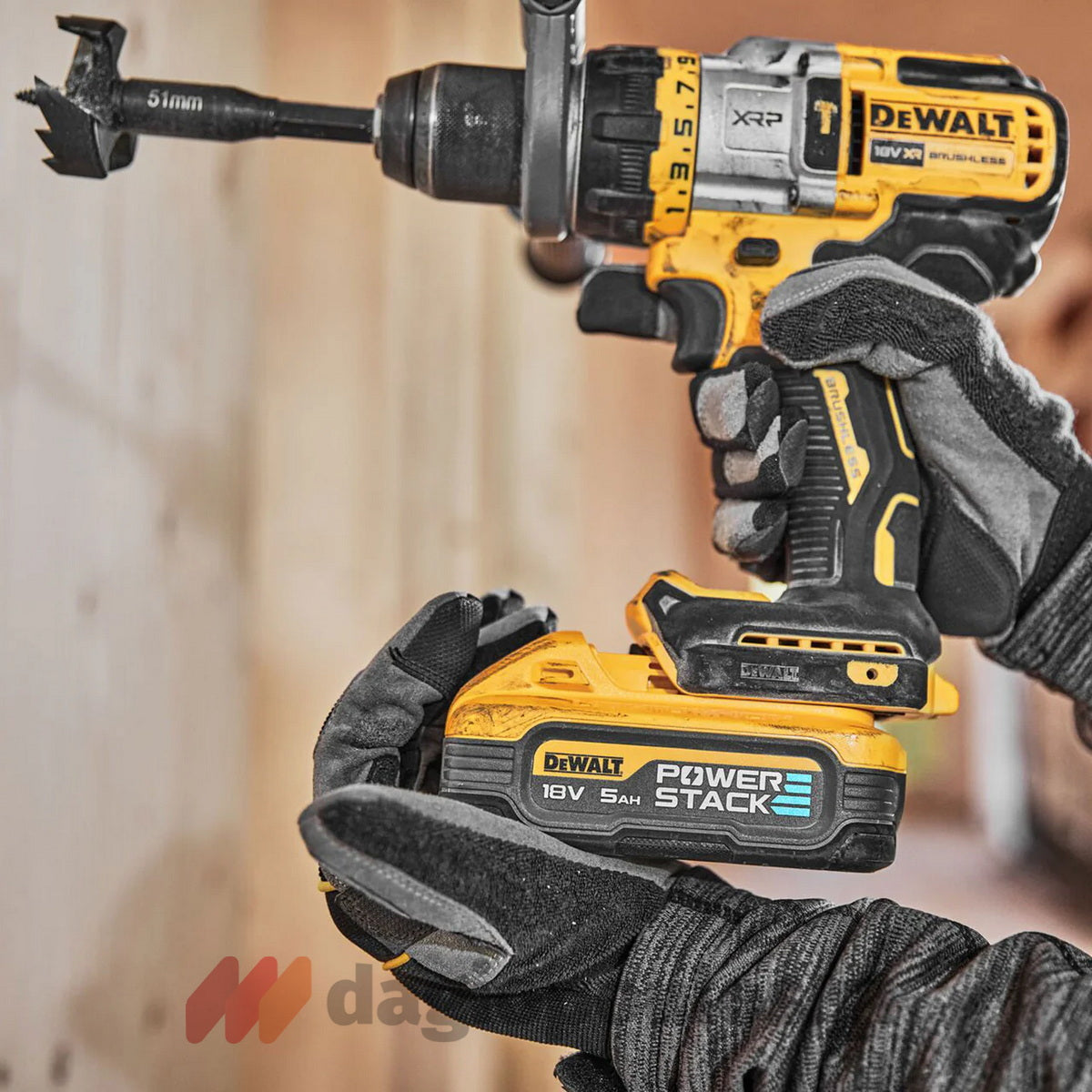 DeWalt DCD999H2T Brushless Κρουστικό Δραπανοκατσάβιδο Μπαταρίας 18V Li-Ion Με 2 Μπαταρίες 5.0Ah & Βαλίτσα T-Stak