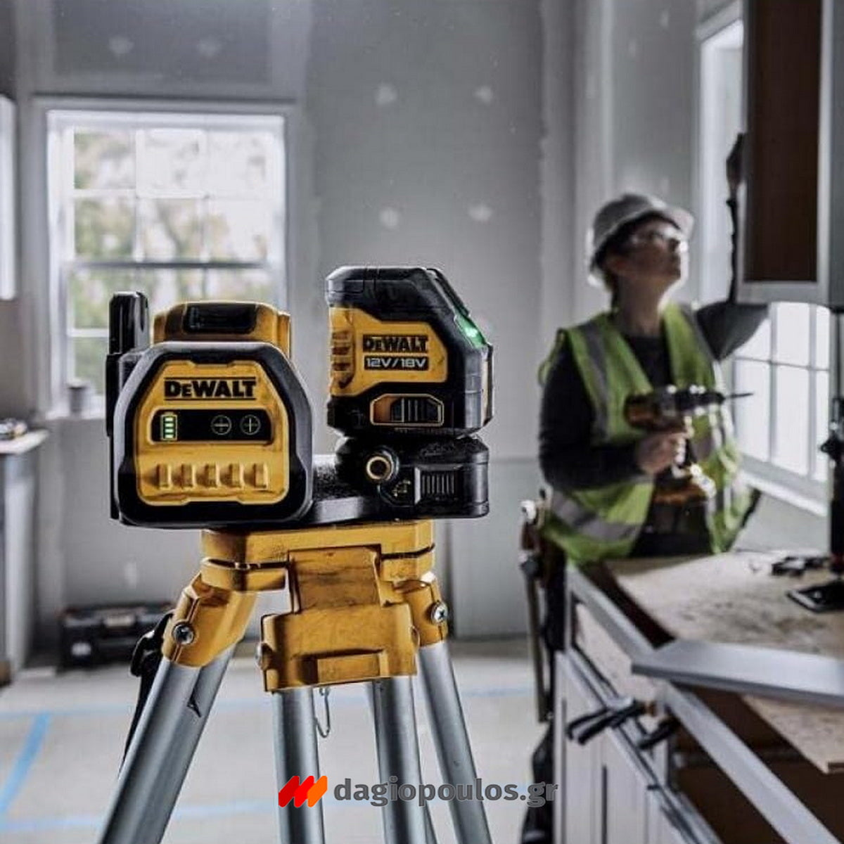 DeWalt DCE088D1G18-QW Αλφάδι Laser Πράσινης Δέσμης 12-18V Li-Ion Με Μπαταρία 2.0Ah - Βαλίτσα