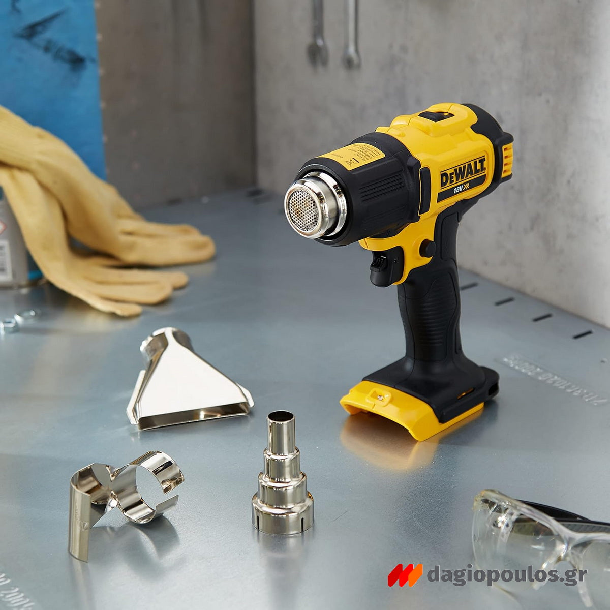 DeWalt DCE530N-XJ Πιστόλι Θερμού Αέρα Μπαταρίας 18V Li-Ion 2 Ταχυτήτων SOLO