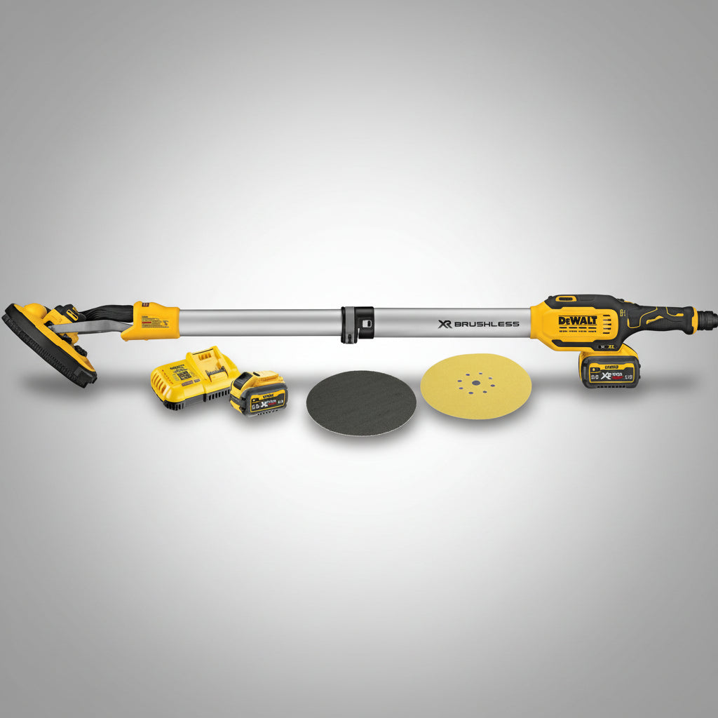DeWalt DCE800T2-QW Brushless Τριβείο Τοίχου Γυψοσανίδας Ρυθμιζόμενο Πτυσσόμενο Μπαταρίας 18V Li-Ion 225mm Με 2 Μπαταρίες 6.0Ah