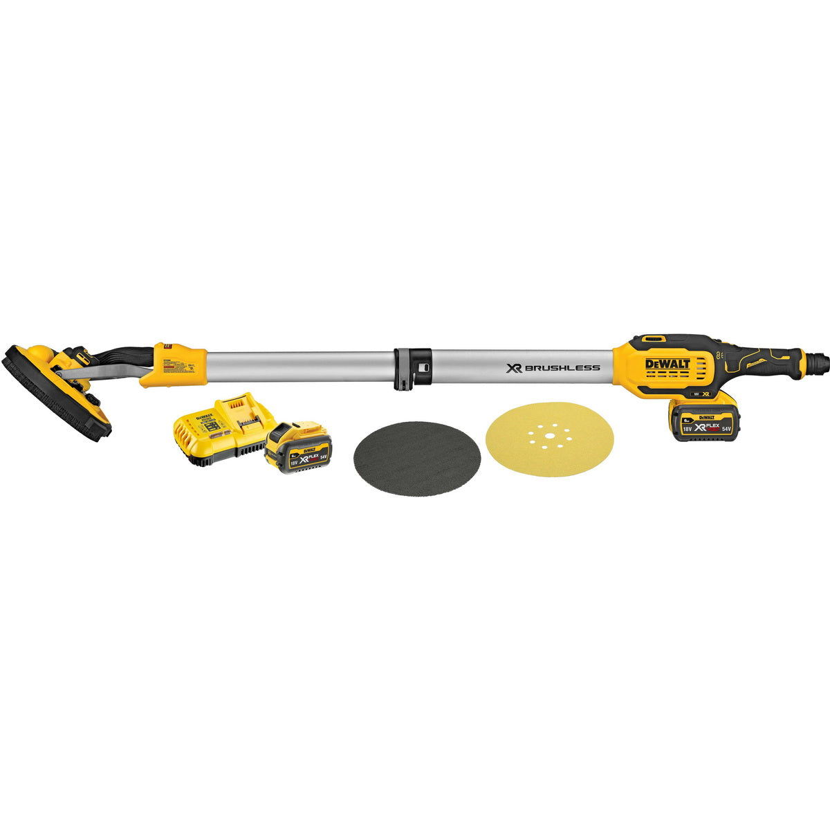 DeWalt DCE800T2-QW Brushless Τριβείο Τοίχου Γυψοσανίδας Ρυθμιζόμενο Πτυσσόμενο Μπαταρίας 18V Li-Ion 225mm Με 2 Μπαταρίες 6.0Ah & Θήκη Μεταφοράς