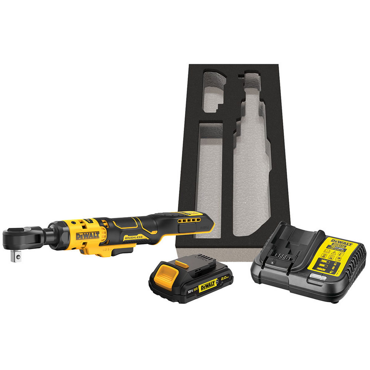 DeWalt DCF512D1G Brushless Καστάνια Μπαταρίας 18V Li-Ion 12" 95NMm Με Μπαταρία 2.0Ah Με Αφρώδη Βάση Φύλαξης