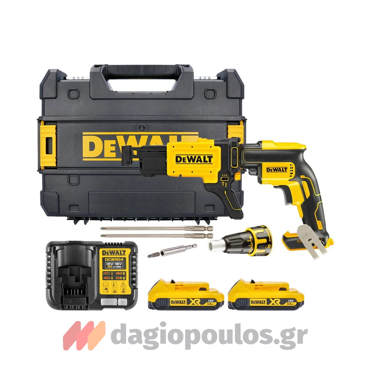 DeWalt DCF620D2K Brushless Κατσαβίδι Γυψοσανίδας Μπαταρίας 18V Li-Ion Με 2 Μπαταρίες 2.0Ah & Βαλίτσα T-Stak