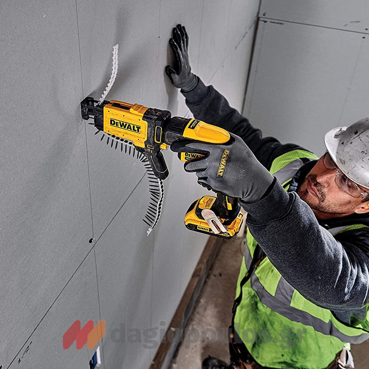 DeWalt DCK308DM-QW Brushless Συλλογή Πνευματικό Πιστολέτο, Κατσαβίδι Γυψοσανίδας, Γωνιακός Τροχός 18V Li-Ion Με 2 Μπαταρίες & Τσάντα