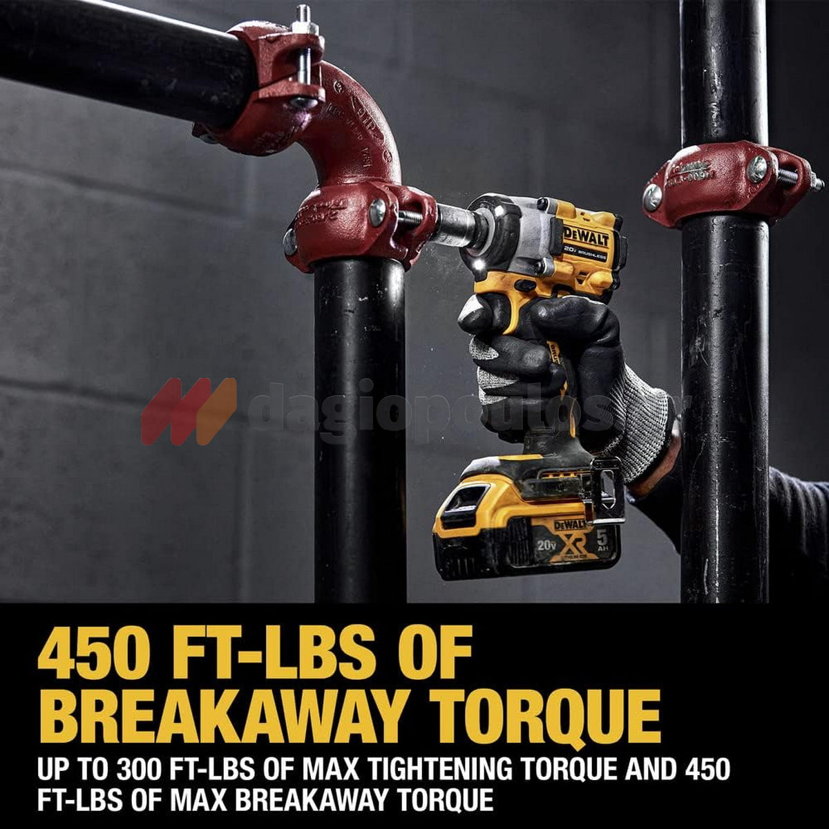 DeWalt DCF921NT-XJ Brushless Μπουλονόκλειδο Μπαταρίας 18V Li-Ion 1/2" 612Nm SOLO & Βαλίτσα T-Stak