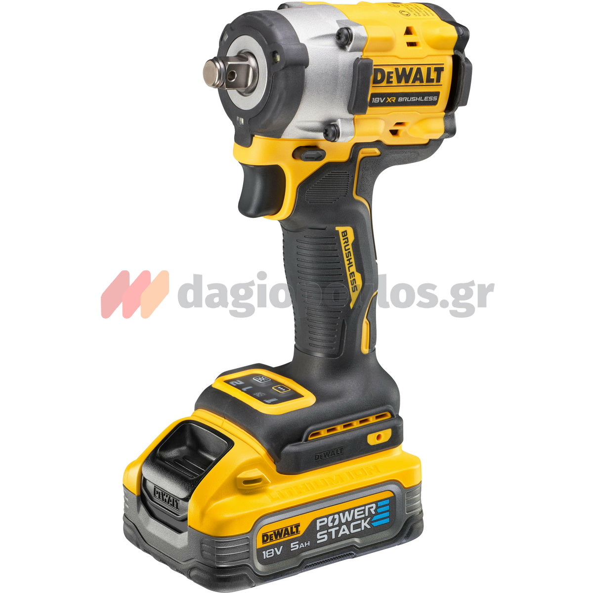 DeWalt DCF921H2T-QW Brushless Μπουλονόκλειδο Μπαταρίας 18V Li-Ion 1/2" 612Nm Με 2 Μπαταρίες 5.0Ah Powerstack & Βαλίτσα T-Stak
