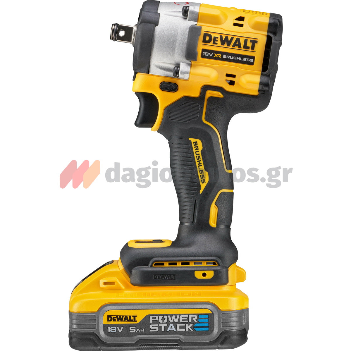 DeWalt DCF921H2T-QW Brushless Μπουλονόκλειδο Μπαταρίας 18V Li-Ion 1/2" 612Nm Με 2 Μπαταρίες 5.0Ah Powerstack & Βαλίτσα T-Stak
