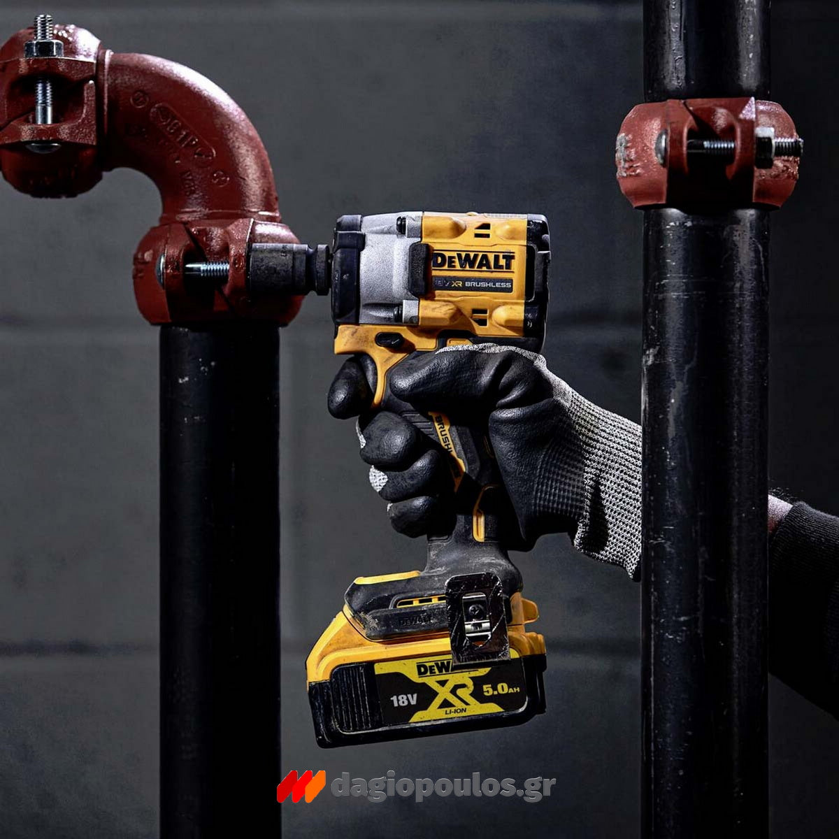 DeWalt DCF921H2T-QW Brushless Μπουλονόκλειδο Μπαταρίας 18V Li-Ion 1/2" 612Nm Με 2 Μπαταρίες 5.0Ah Powerstack & Βαλίτσα T-Stak