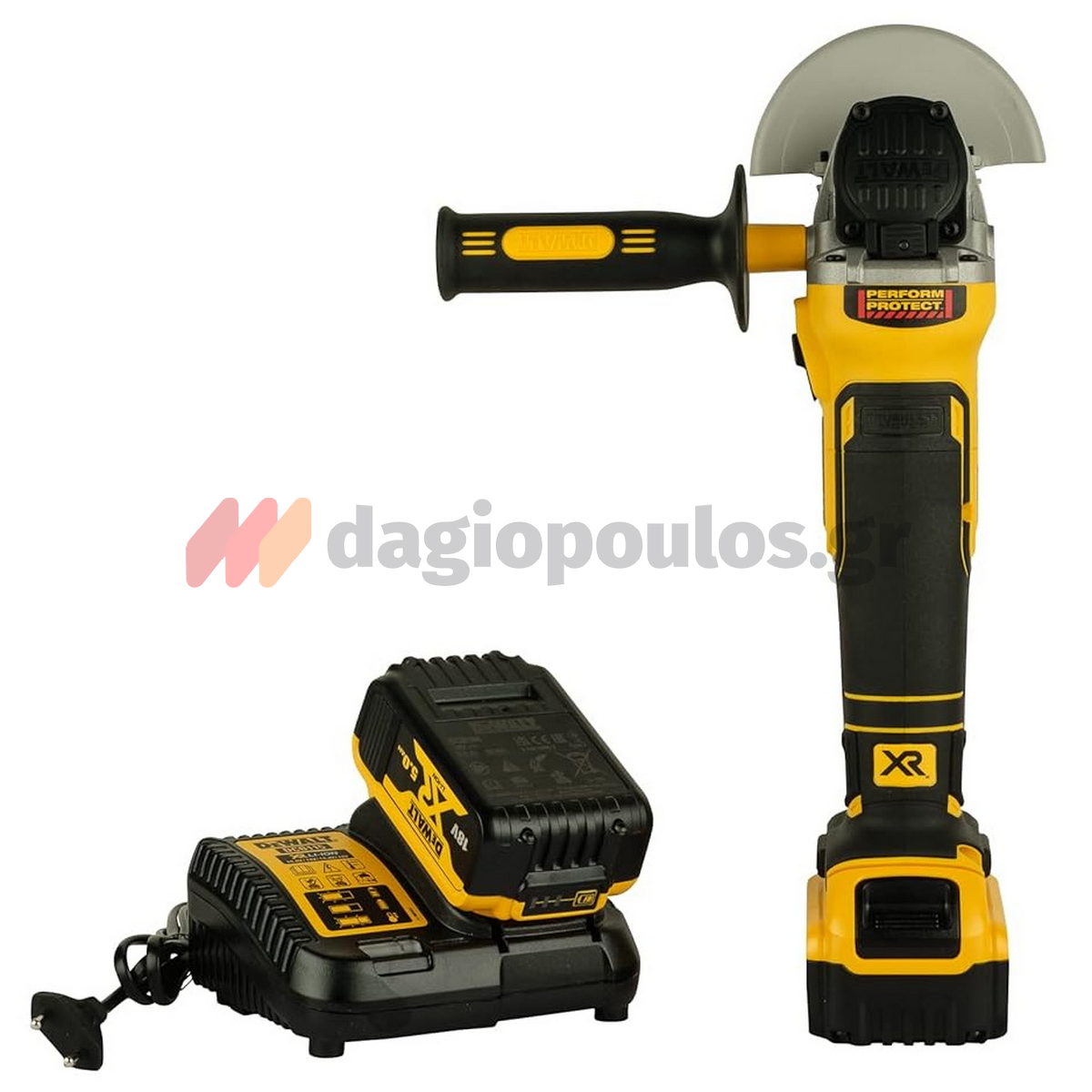 DeWalt DCG405P2-QW Brushless Γωνιακός Τροχός Μπαταρίας 18V Li-Ion 125mm Με 2 Μπαταρίες 5.0Ah & Βαλίτσα T-Stak