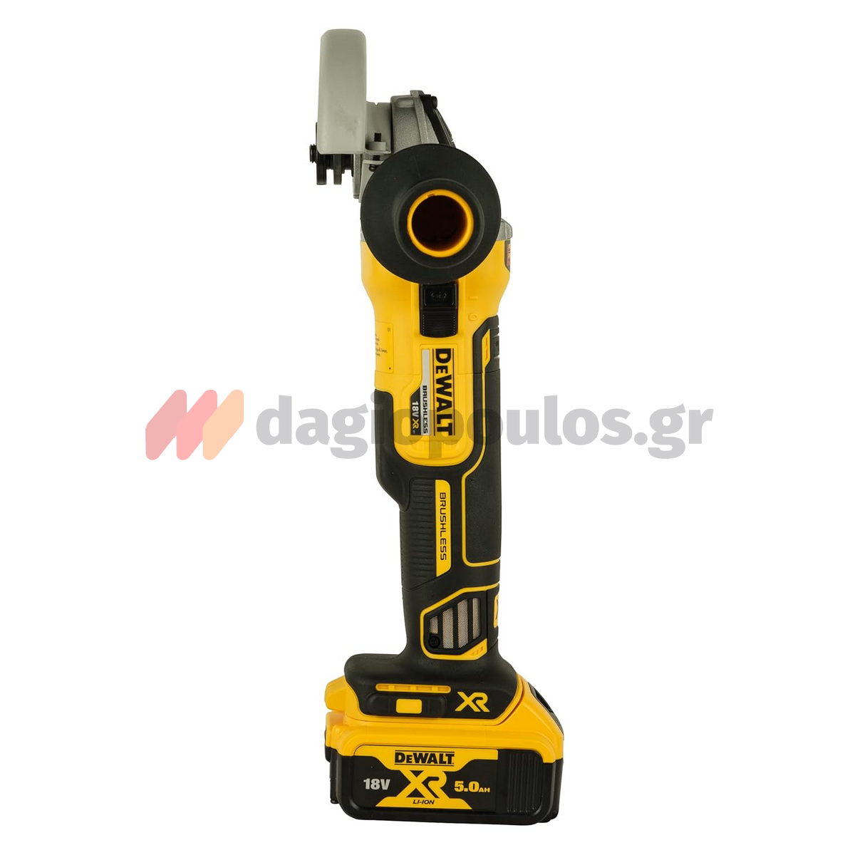 DeWalt DCG405P2-QW Brushless Γωνιακός Τροχός Μπαταρίας 18V Li-Ion 125mm Με 2 Μπαταρίες 5.0Ah & Βαλίτσα T-Stak