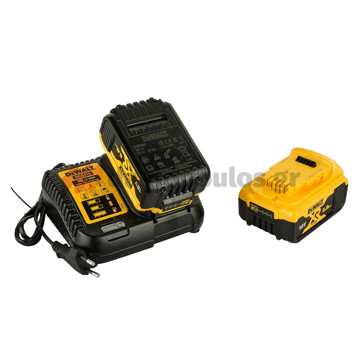 DeWalt DCG405P2-QW Brushless Γωνιακός Τροχός Μπαταρίας 18V Li-Ion 125mm Με 2 Μπαταρίες 5.0Ah & Βαλίτσα T-Stak